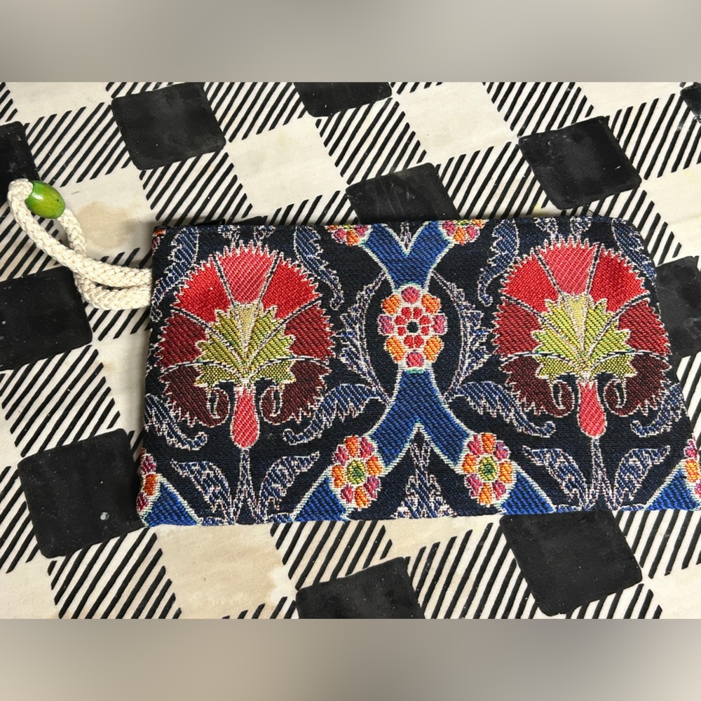 Turkish tapestry pouch.